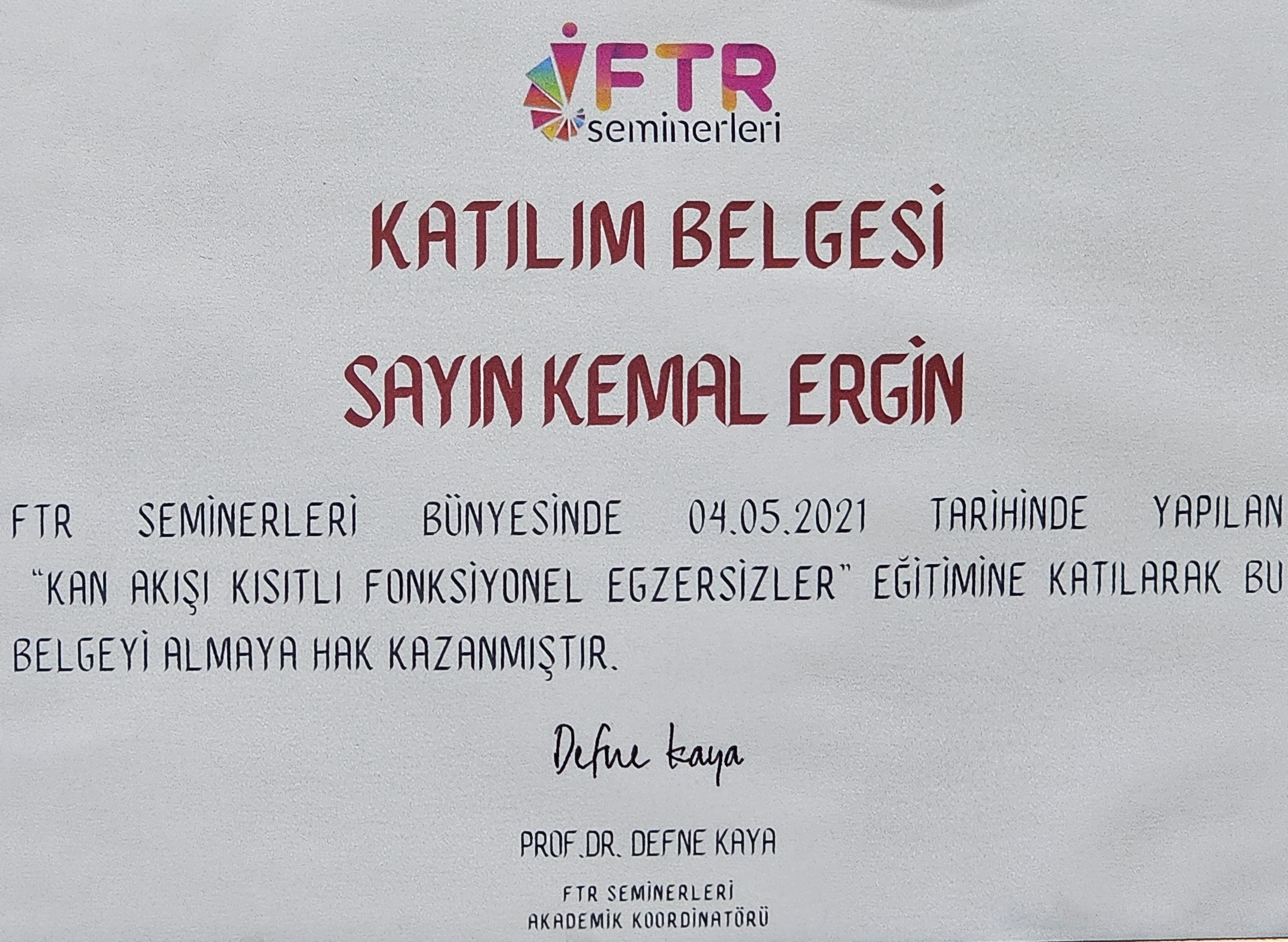 Uzm. Ftr. Kemal ERGİN